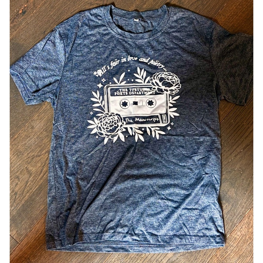 Taylor Swift The Tortured Poets Department T-Shirt XS Heather Gray TTPD